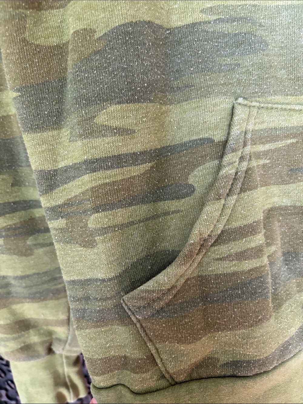 Aviator Nation camo mountain zip up hoodie red stripe XS - Picture 4 of 5